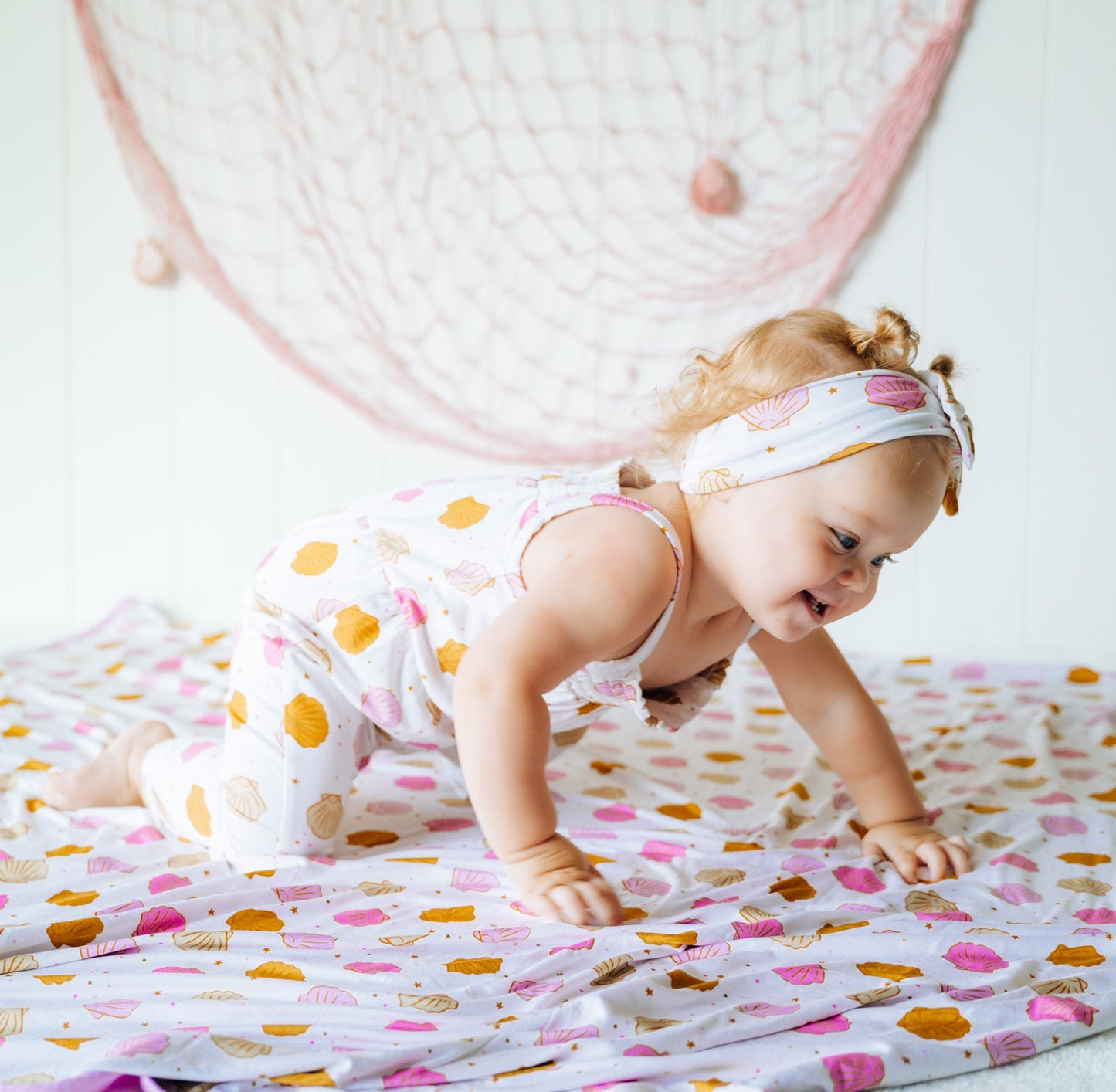 UNDER THE SEA DREAM SMOCKED JUMPSUIT