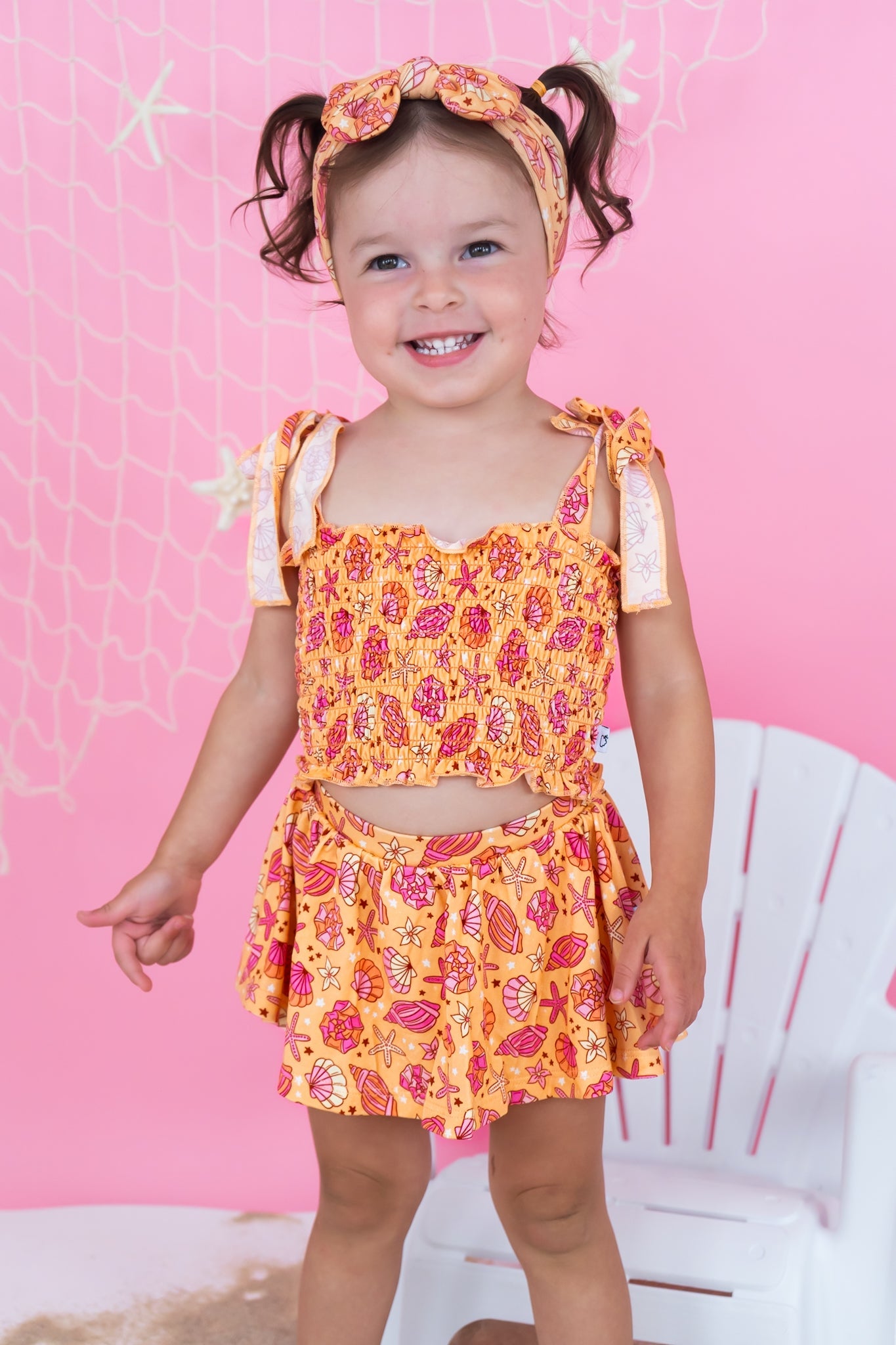 SHELLO SUMMER DREAM SMOCKED SKORT SET