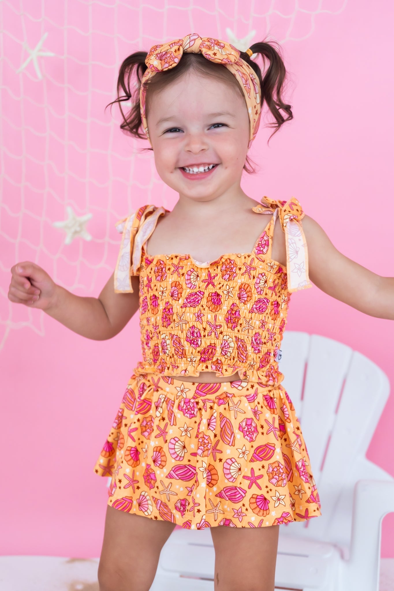 SHELLO SUMMER DREAM SMOCKED SKORT SET