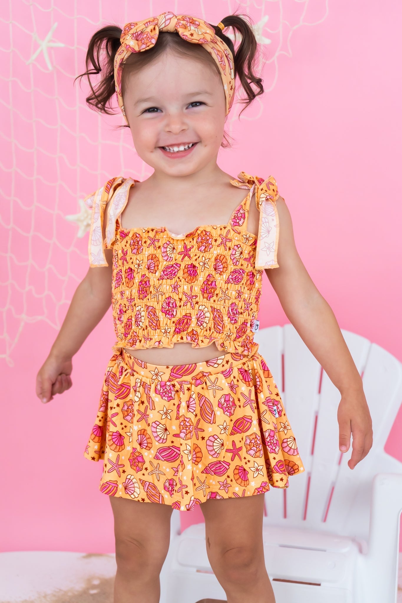 SHELLO SUMMER DREAM SMOCKED SKORT SET