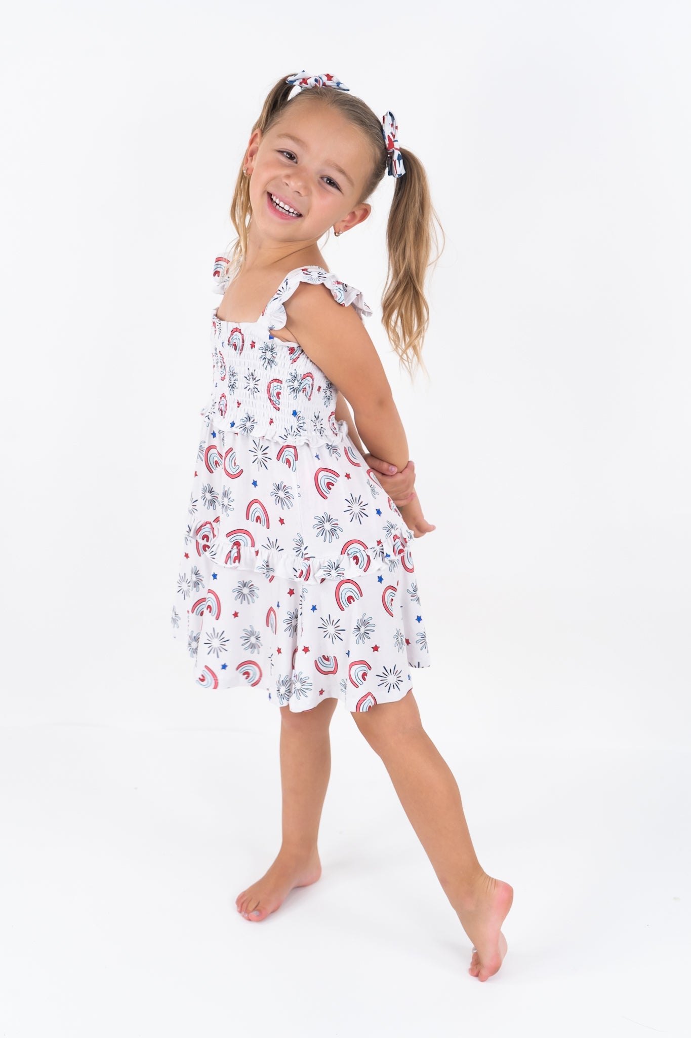 PORTER IN THE USA DREAM SMOCKED BABYDOLL DRESS