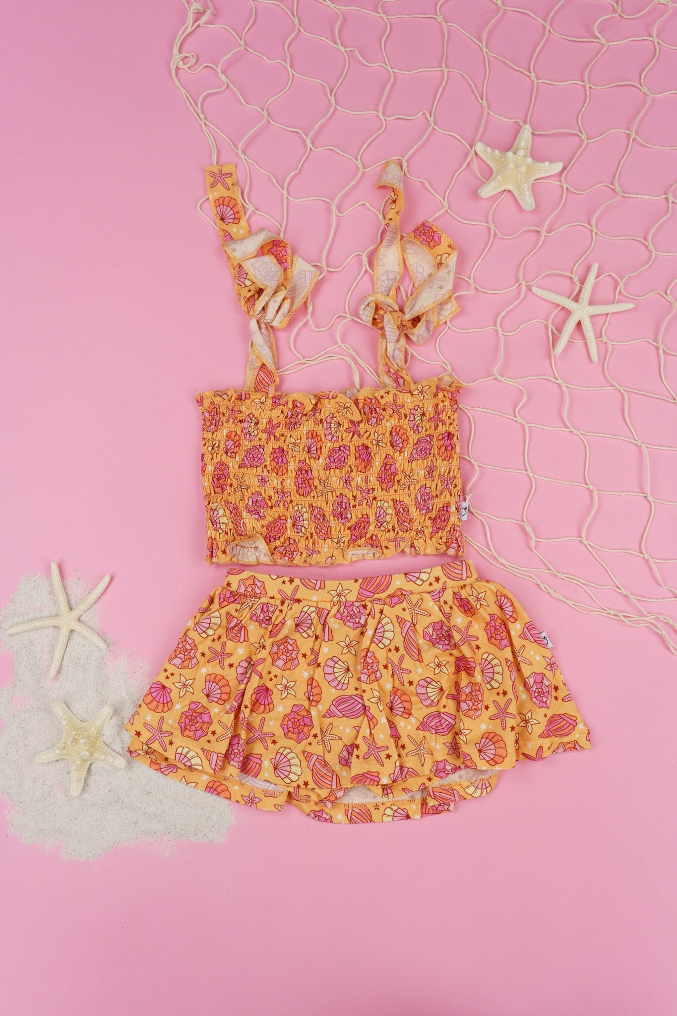 SHELLO SUMMER DREAM SMOCKED SKORT SET