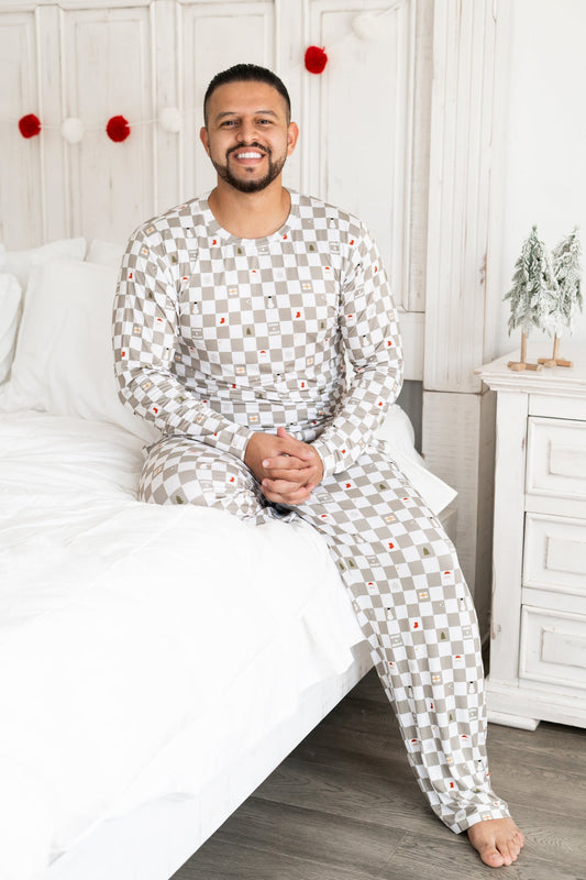 MERRY & BRIGHT CHECKS LONG SLEEVE MEN'S DREAM SET