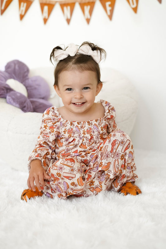 CUTE AS PIE DREAM SMOCKED JUMPSUIT