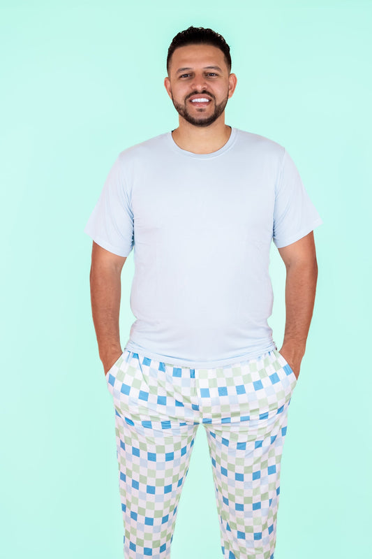 HIGH TIDE CHECKERS SHORT SLEEVE MEN'S DREAM JOGGER SET