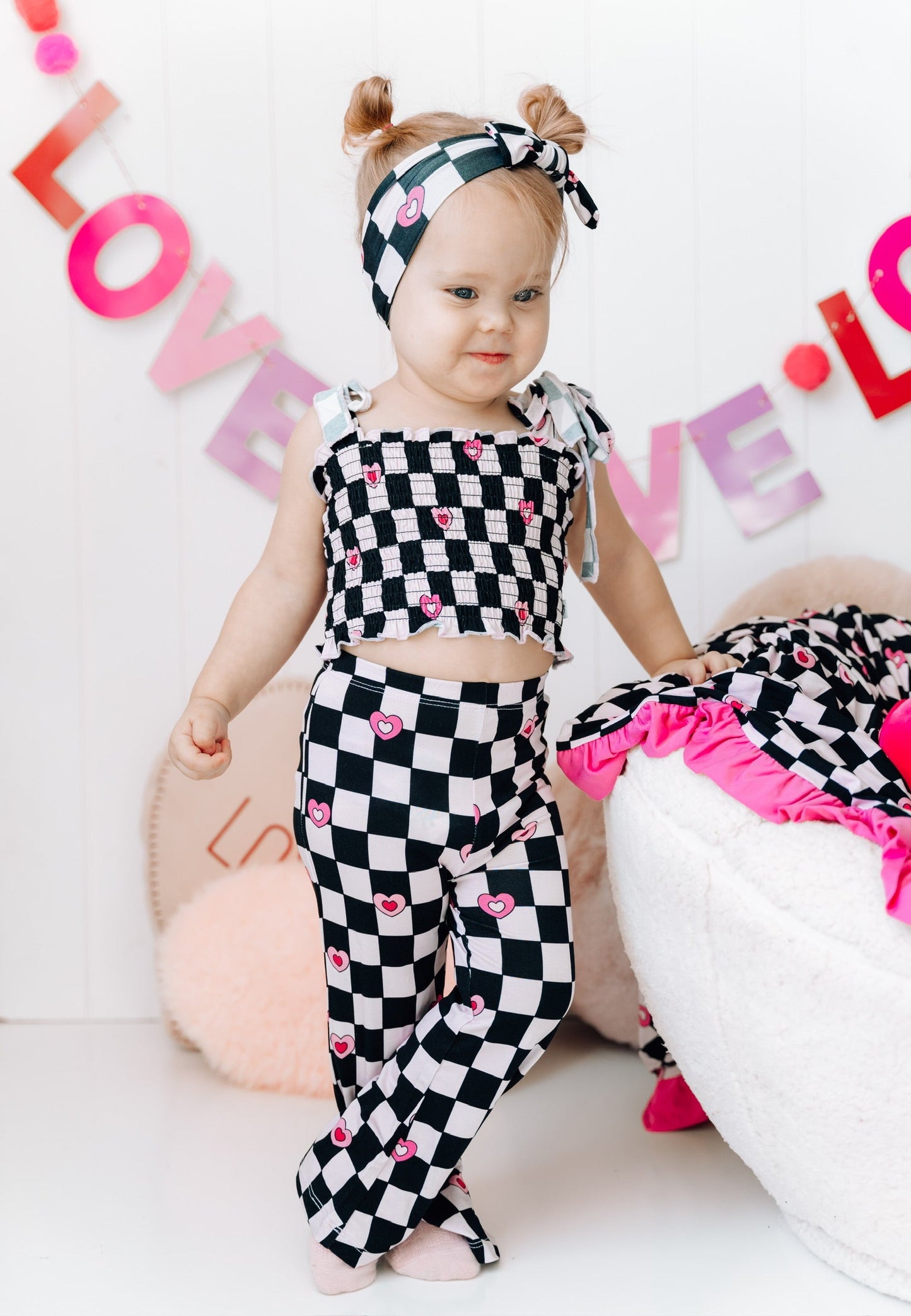 CHECK YES JULIET EXCLUSIVE DREAM SMOCKED FLARE SET