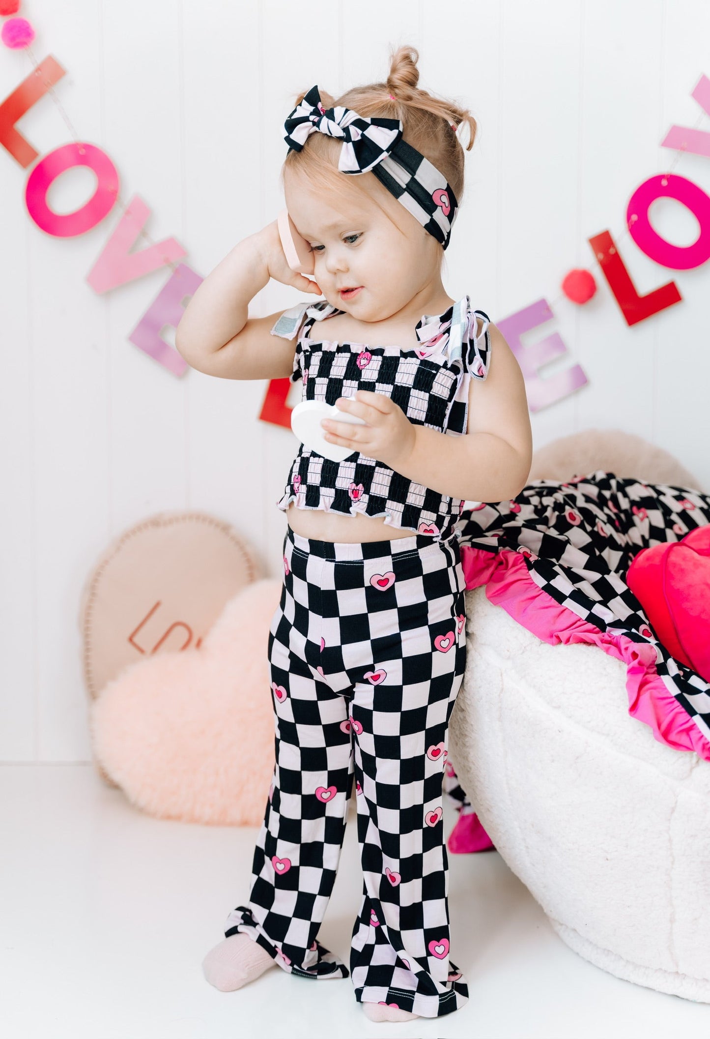 CHECK YES JULIET EXCLUSIVE DREAM SMOCKED FLARE SET