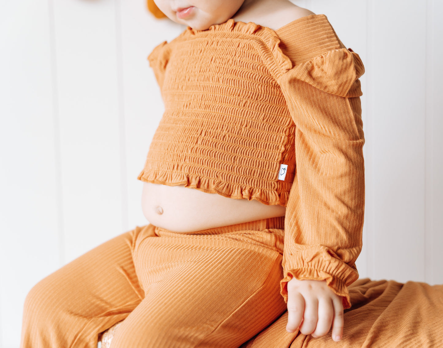 PUMPKIN RIB DREAM SMOCKED FLARE SET