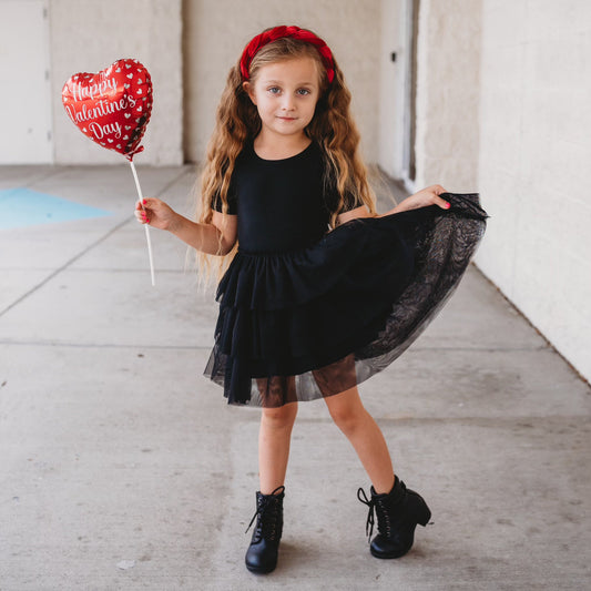 BLACK RIB DREAM TUTU DRESS