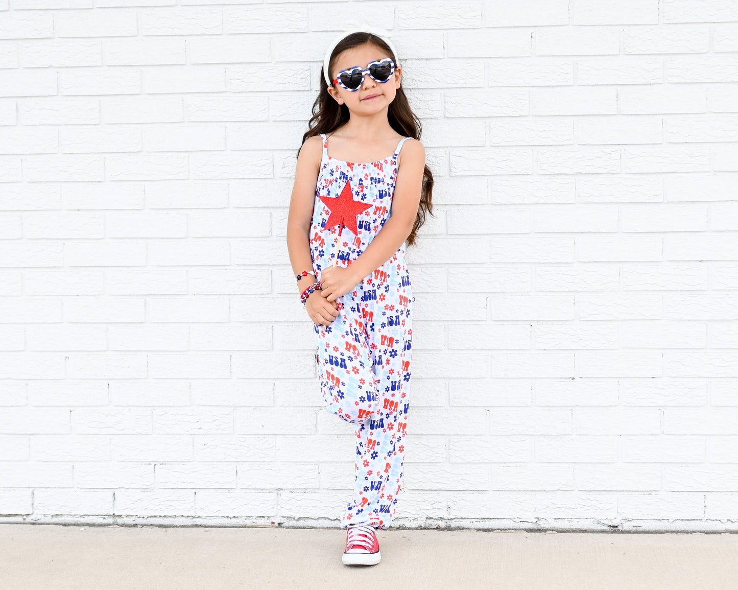 GROOVIN' USA DREAM SMOCKED JUMPSUIT