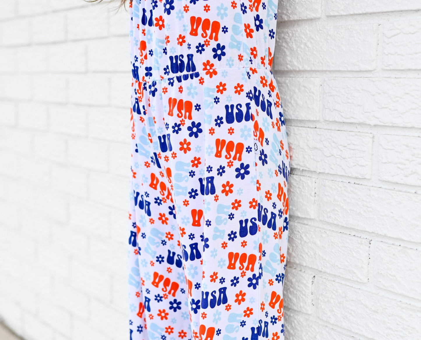 GROOVIN' USA DREAM SMOCKED JUMPSUIT