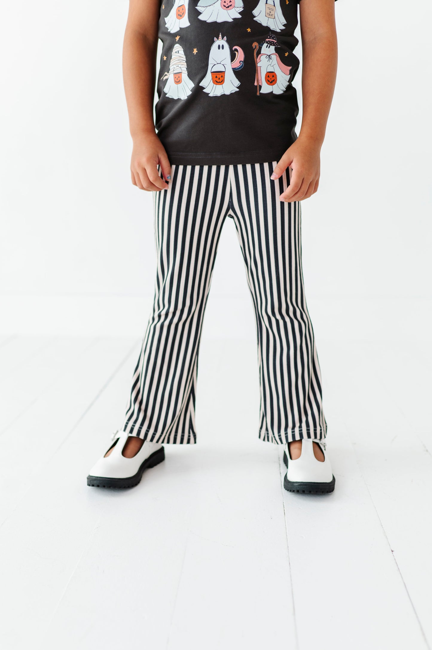 Vertical Black + White Stripe | RIB FLARES (8 + 10 yrs ONLY left)