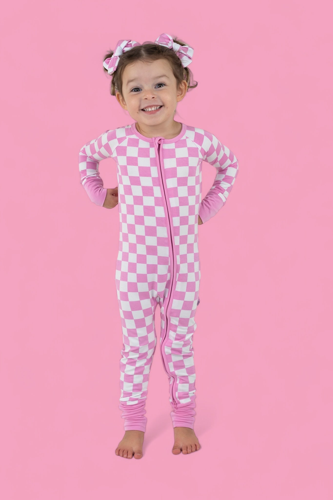 BUBBLEGUM CHECKERS DREAM ROMPER