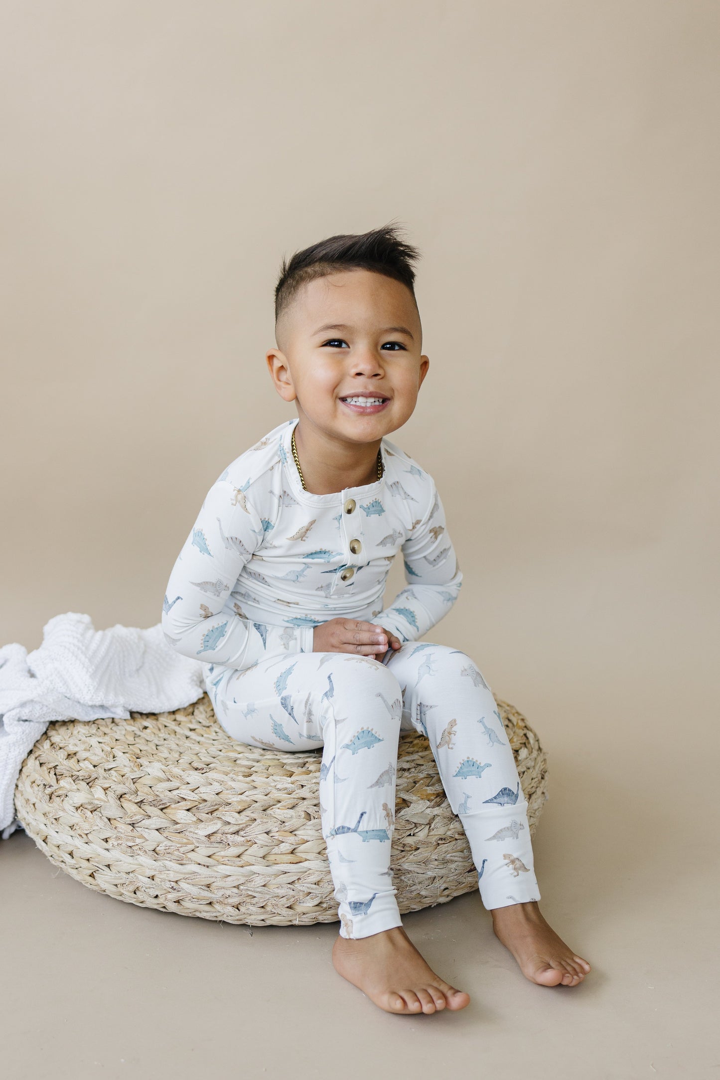 Snugglesaurus 2pc Henley Bamboo Pajamas