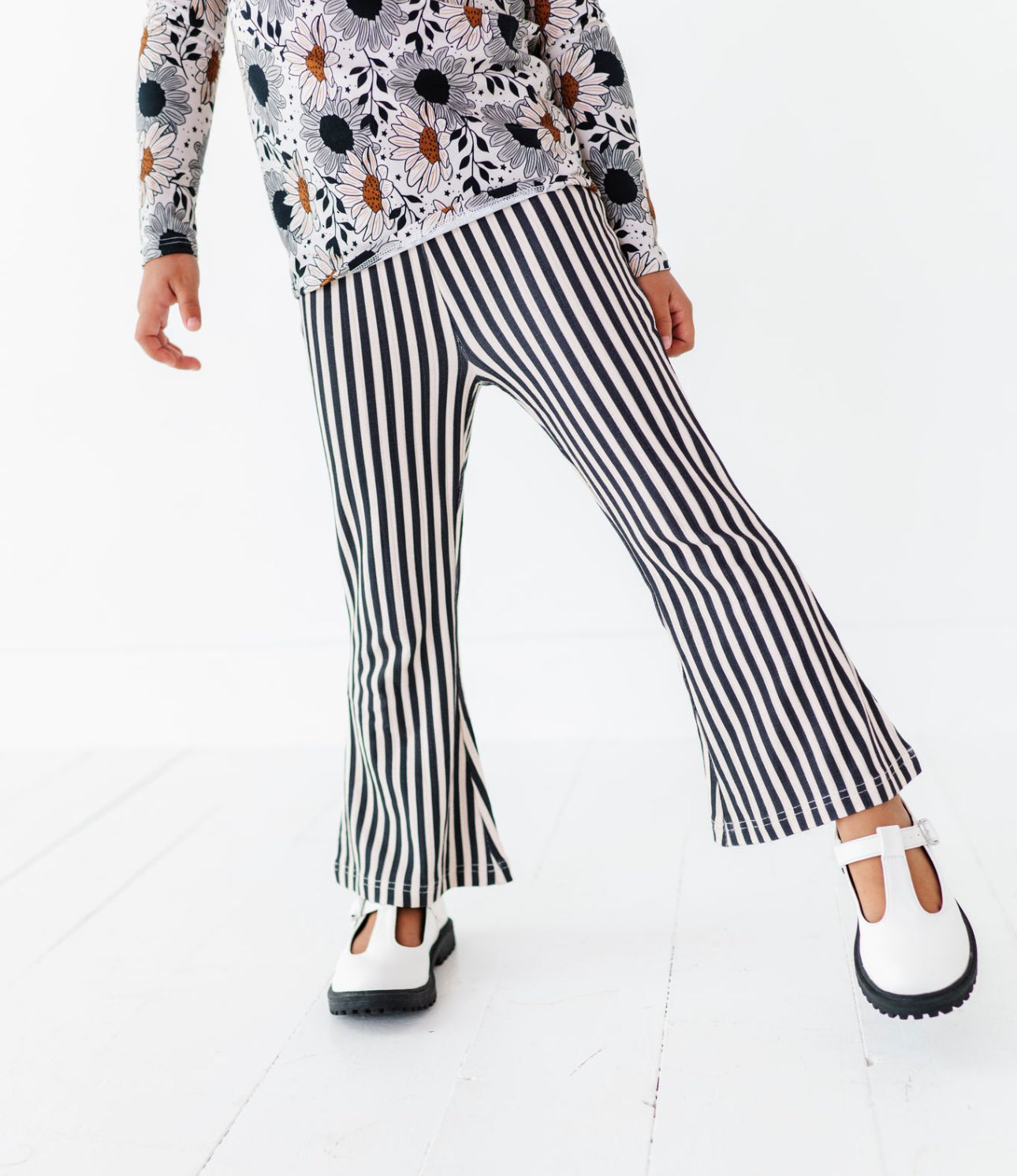 Vertical Black + White Stripe | RIB FLARES (8 + 10 yrs ONLY left)