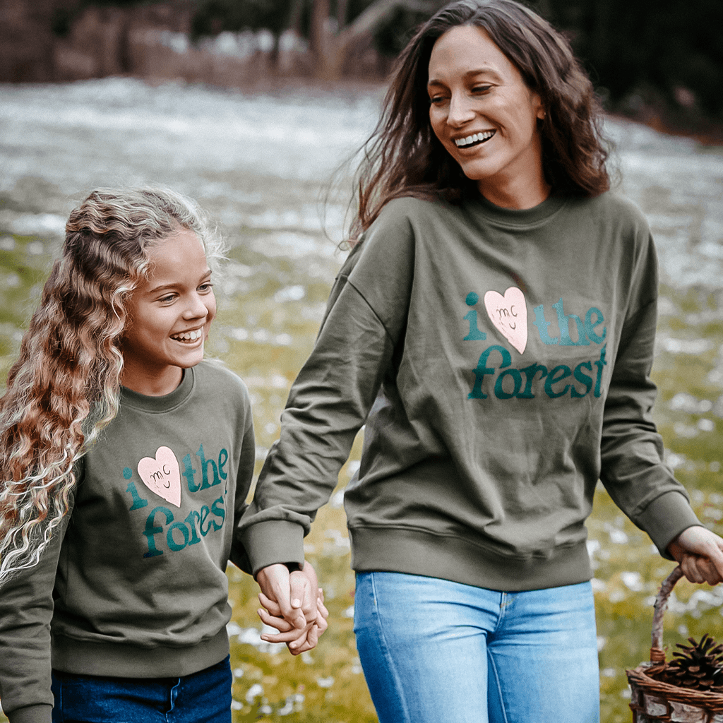 I Love The Forest Adult Sweatshirt - Olive