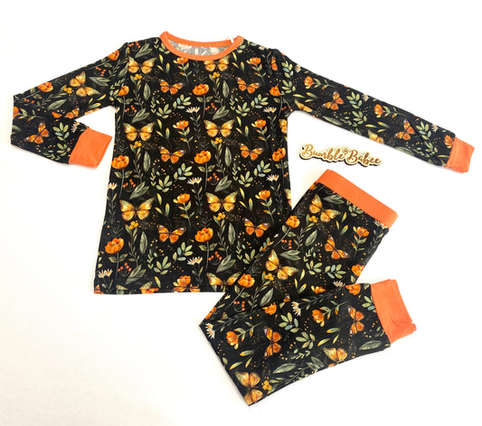 Midnight Monarchs Pajama Set