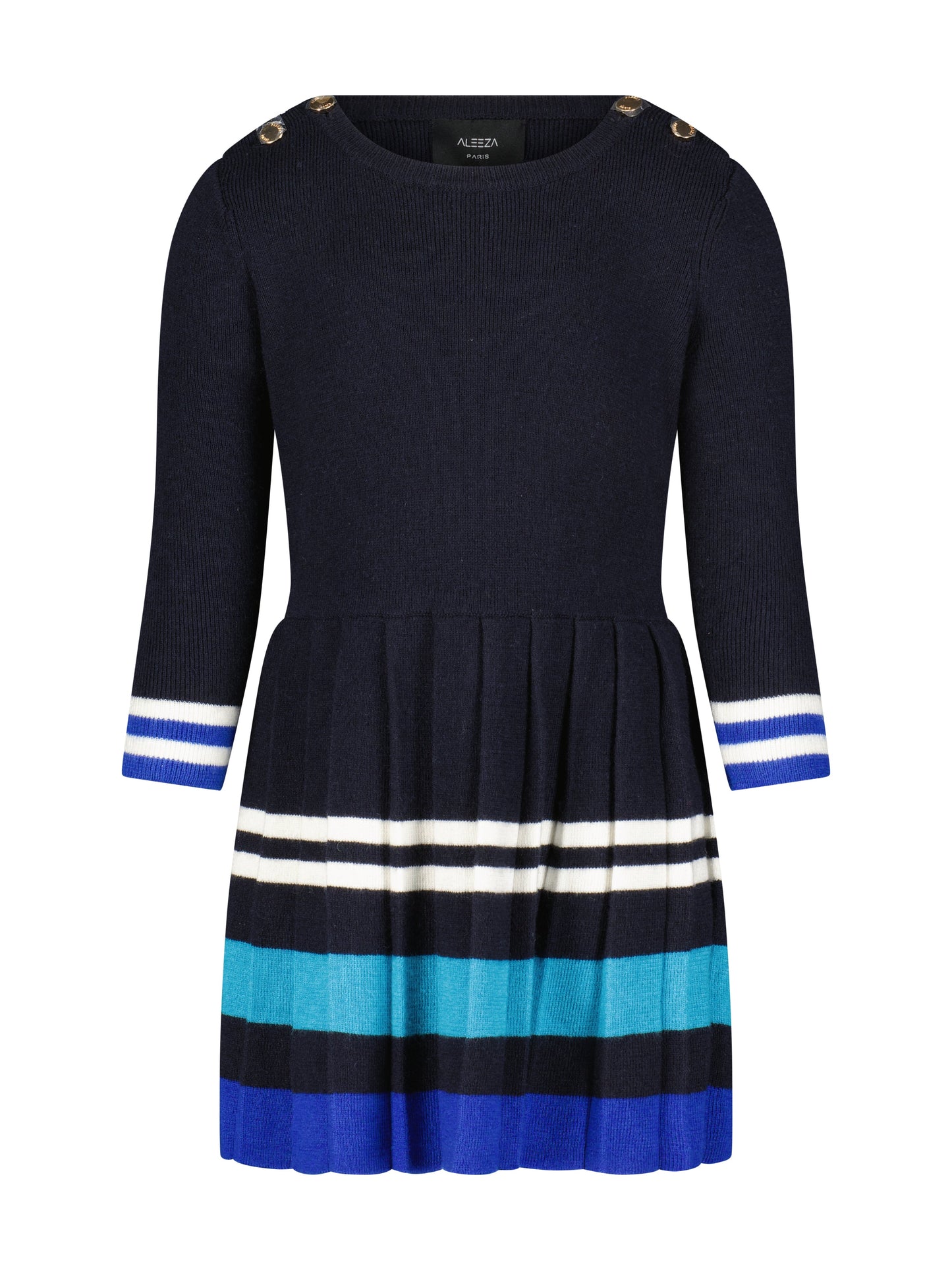 Kids Pleated Knit Dress