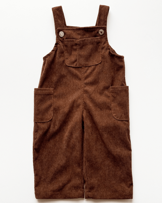 Liam Corduroy Overalls - Brown Bear