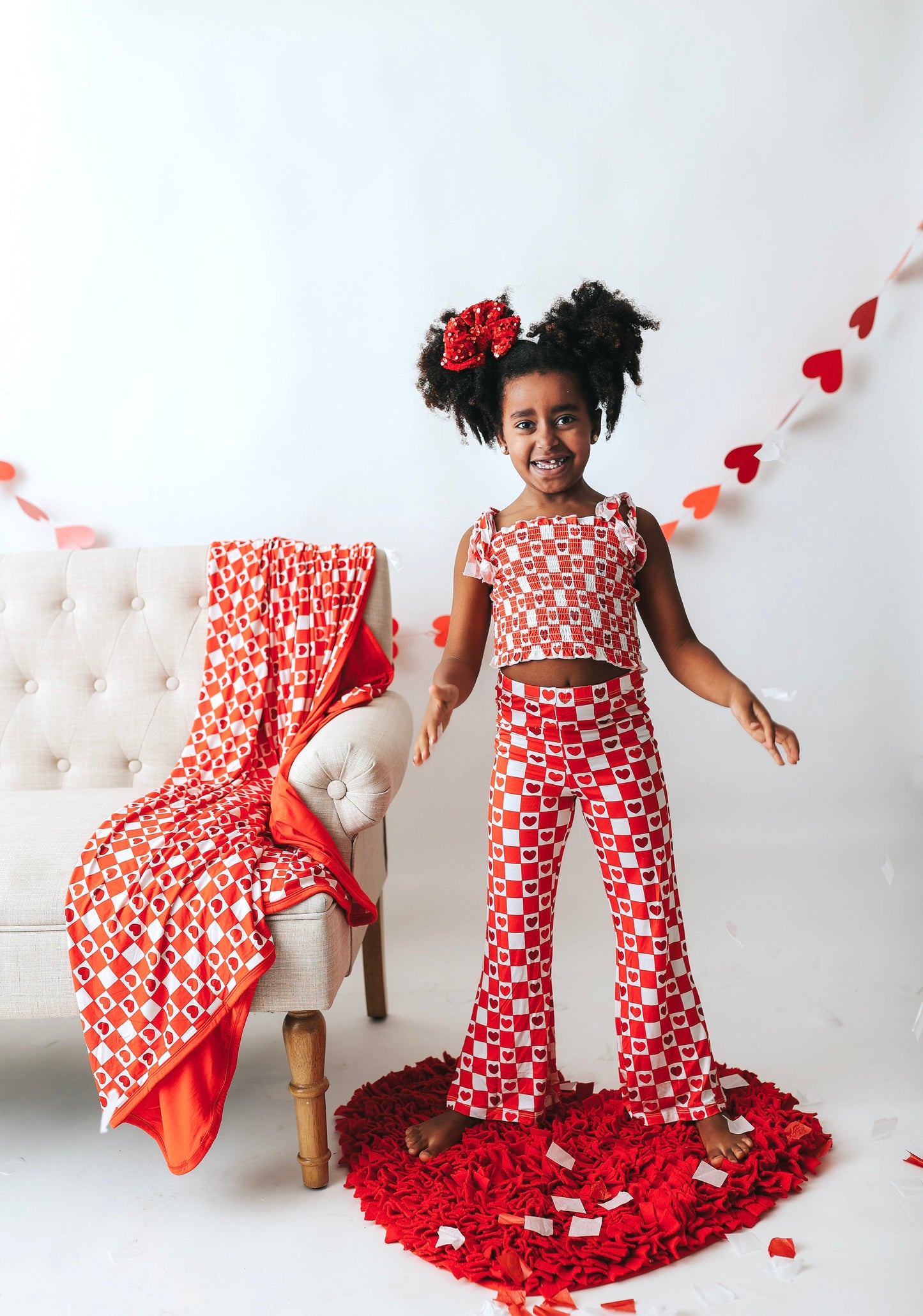 LOVE CHECKZZZ EXCLUSIVE DREAM SMOCKED FLARE SET