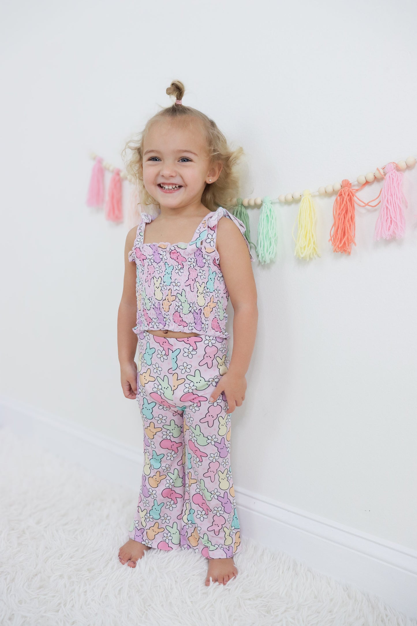 PEEPS FOR DAISIES DREAM SMOCKED FLARE SET