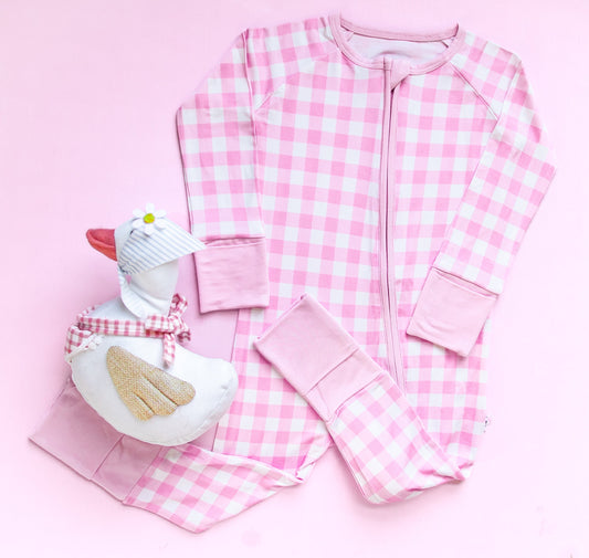 TAFFY PINK GINGHAM DREAM ROMPER