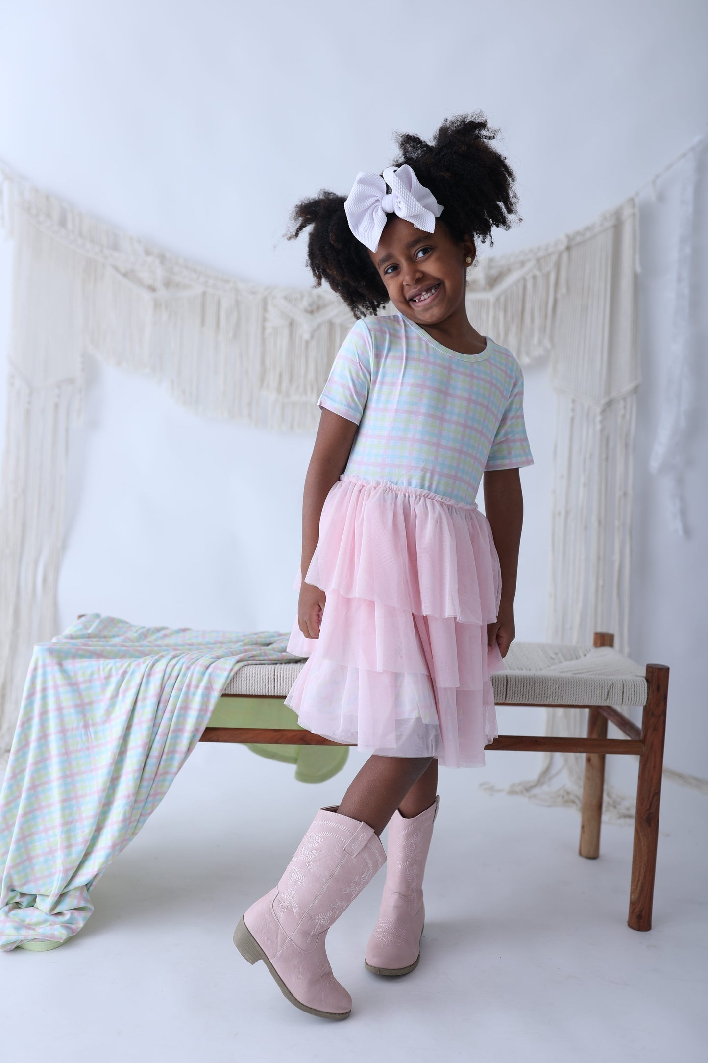 SPRING GINGHAM DREAM TUTU DRESS