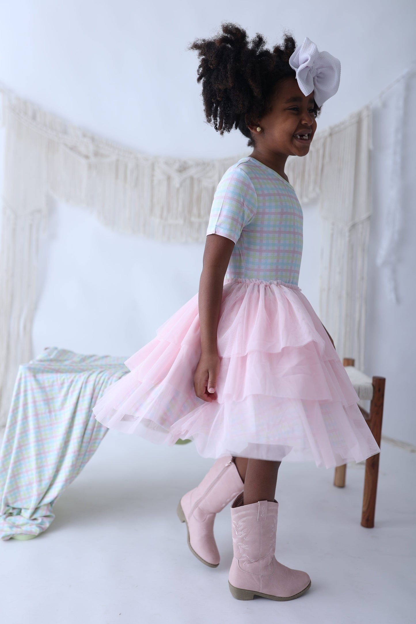 SPRING GINGHAM DREAM TUTU DRESS