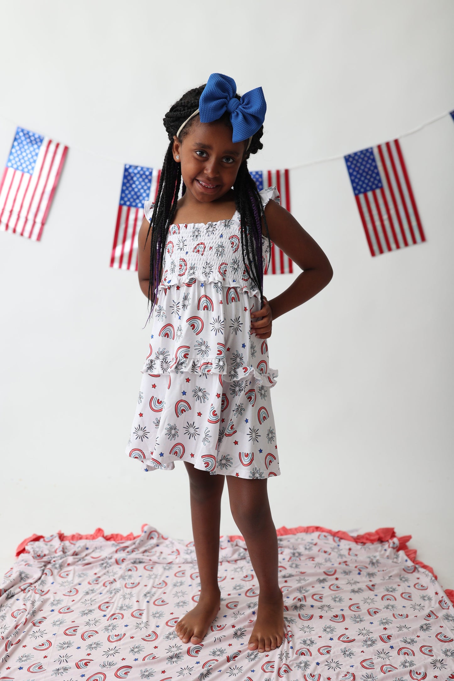 PORTER IN THE USA DREAM SMOCKED BABYDOLL DRESS