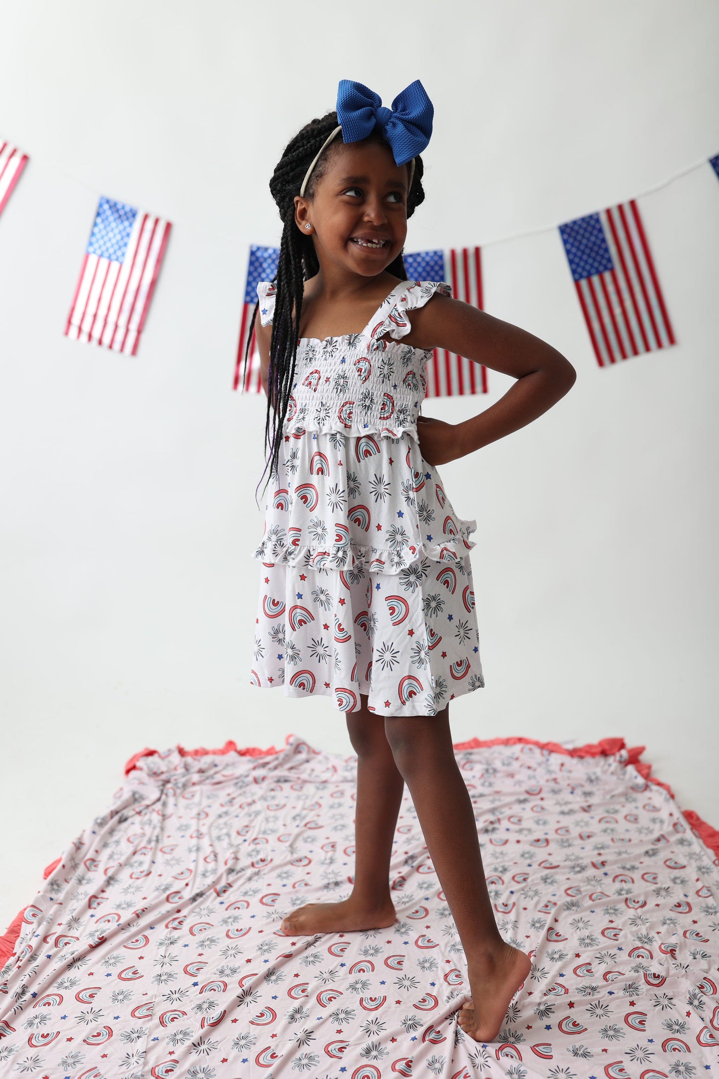 PORTER IN THE USA DREAM SMOCKED BABYDOLL DRESS