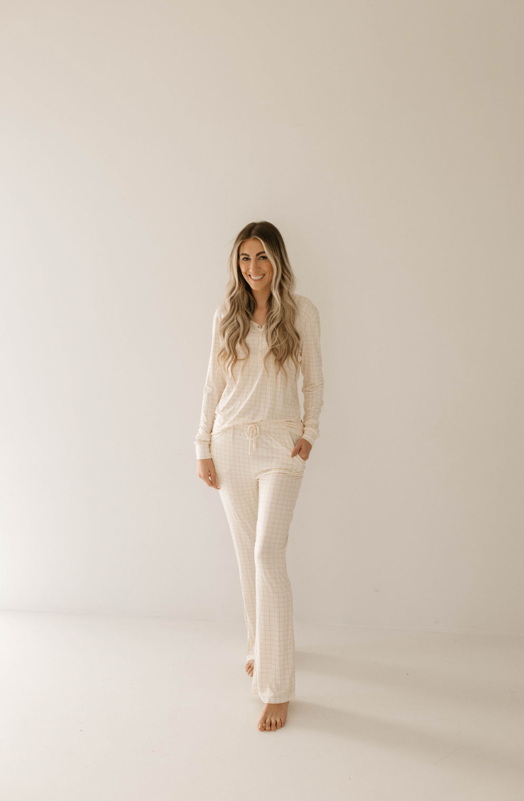 Women's Bamboo Pajamas | Golden Grid