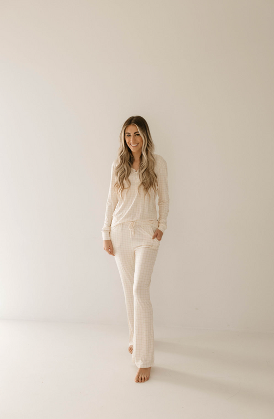 Women's Bamboo Pajamas | Golden Grid