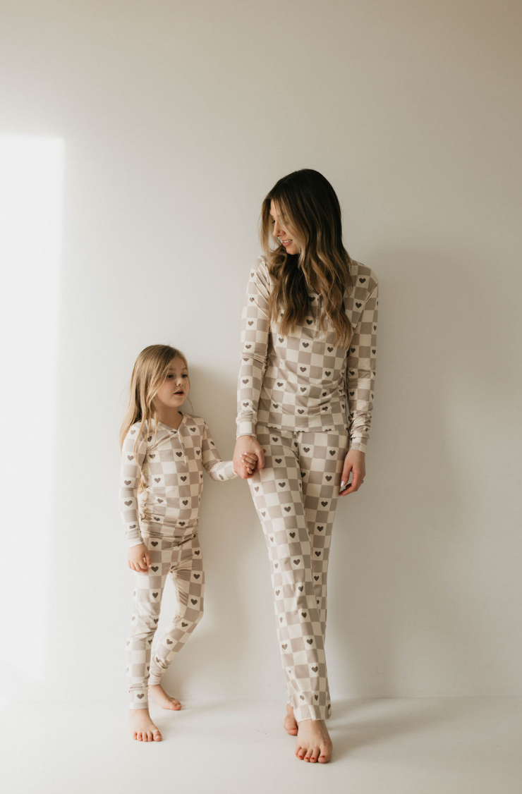 Bamboo Two Piece Pajama | Check Your Heart