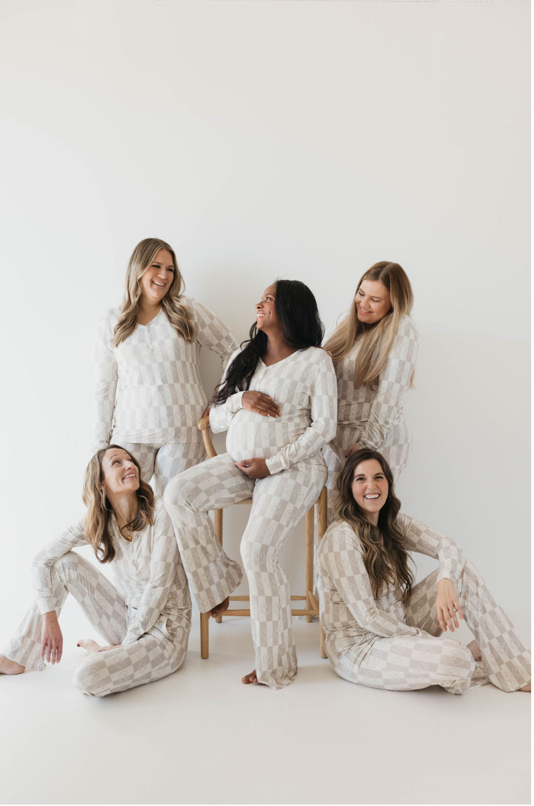 Women's Bamboo Pajamas | Smile Checkerboard