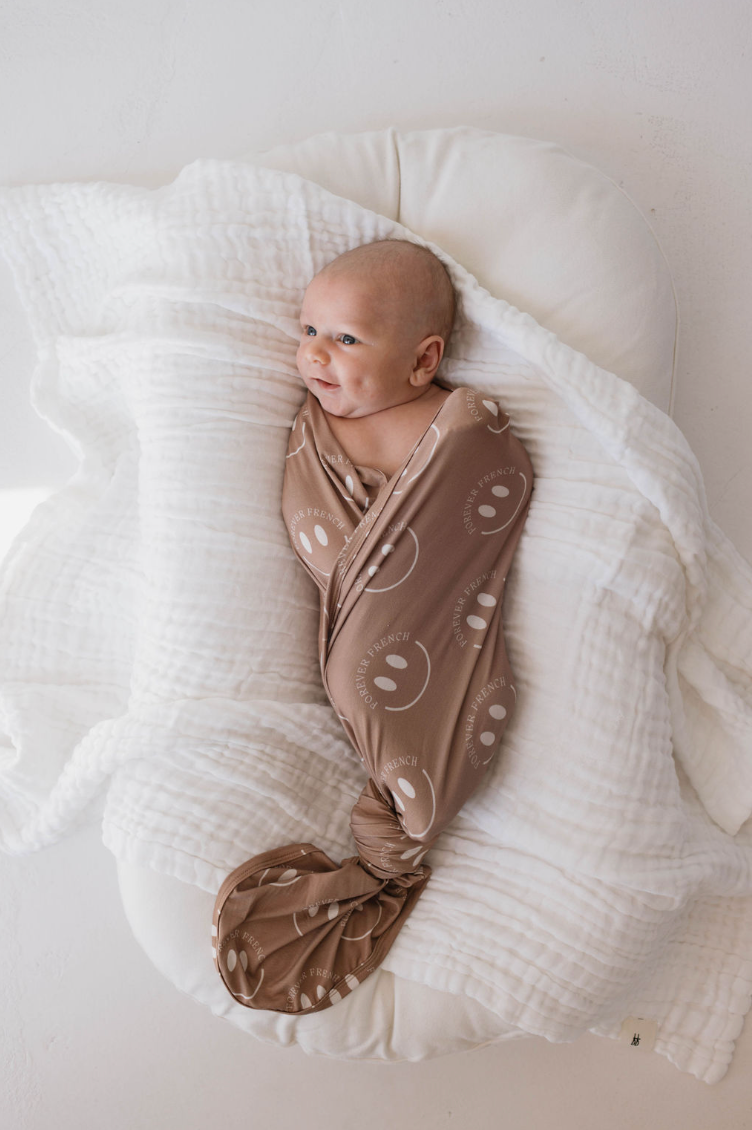 Bamboo Swaddle | Desert Clay ff Smile