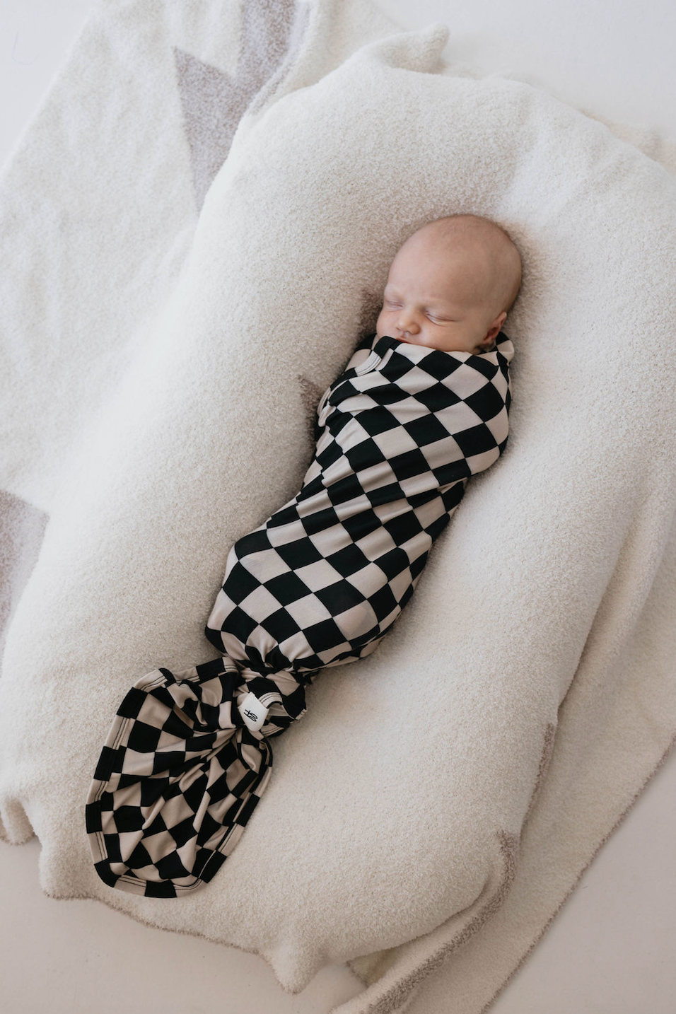 Bamboo Swaddle | Black Checkerboard