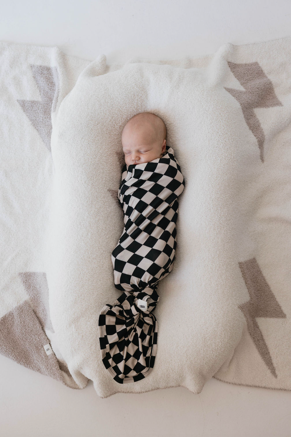 Bamboo Swaddle | Black Checkerboard