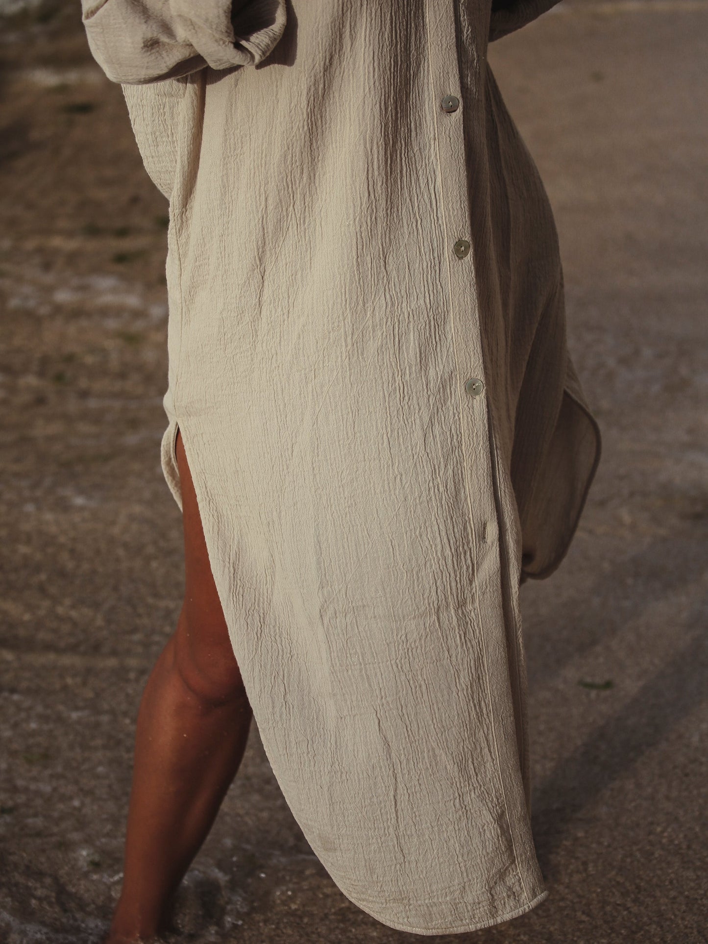 Terra Shirt Dress - Oatmeal