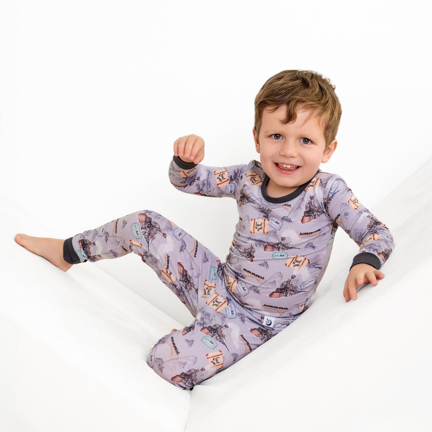 Steam Dreams (Train) Long Sleeve PJ's BDLJ