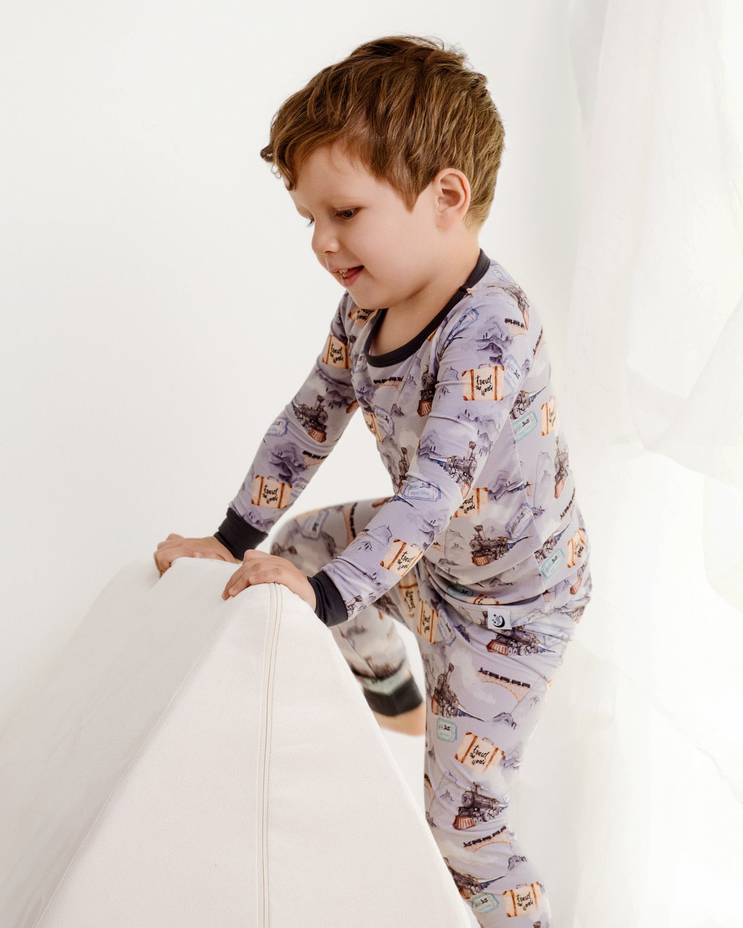 Steam Dreams (Train) Long Sleeve PJ's BDLJ