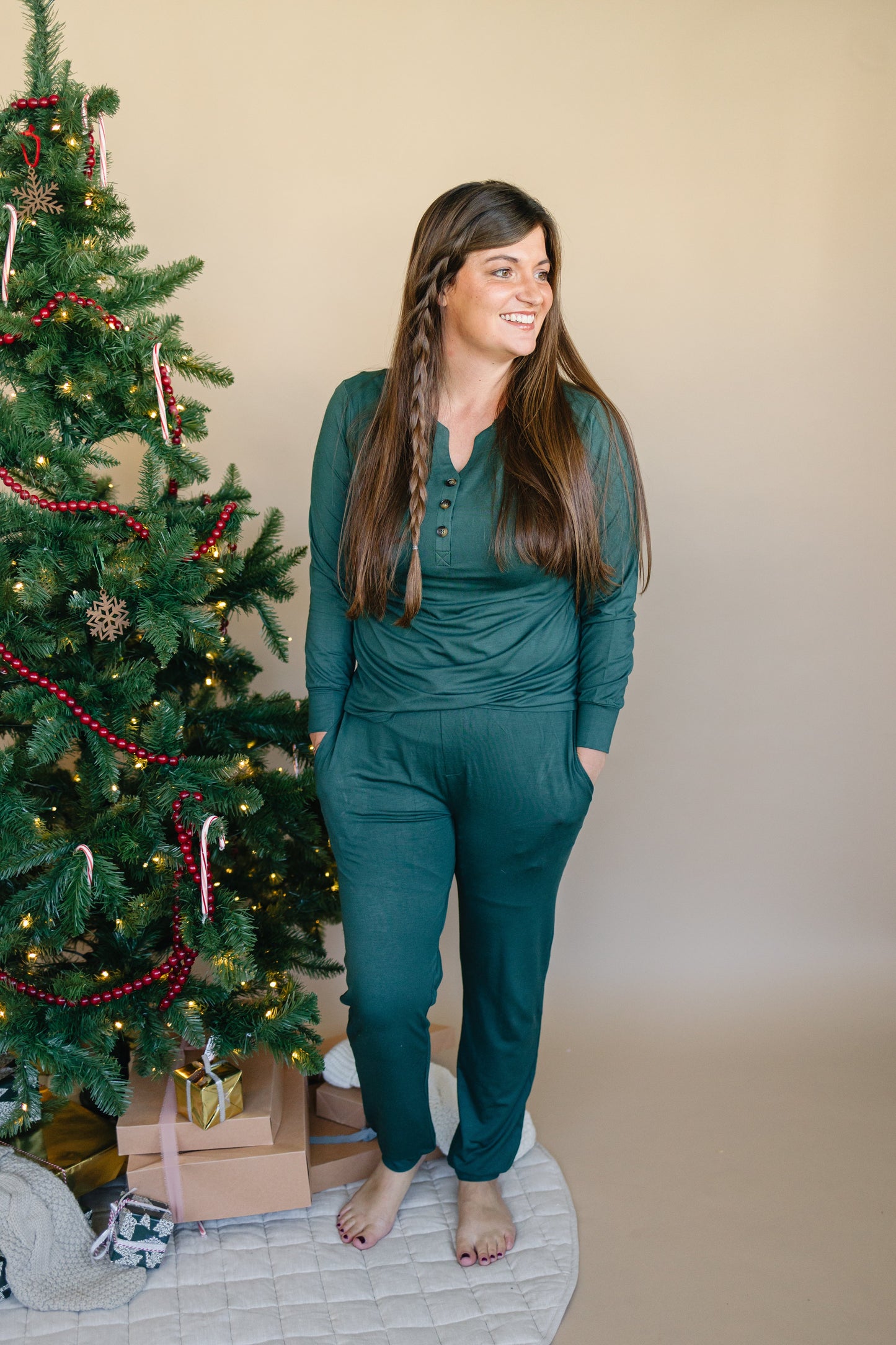 Women's Emerald Christmas Bamboo Pajamas