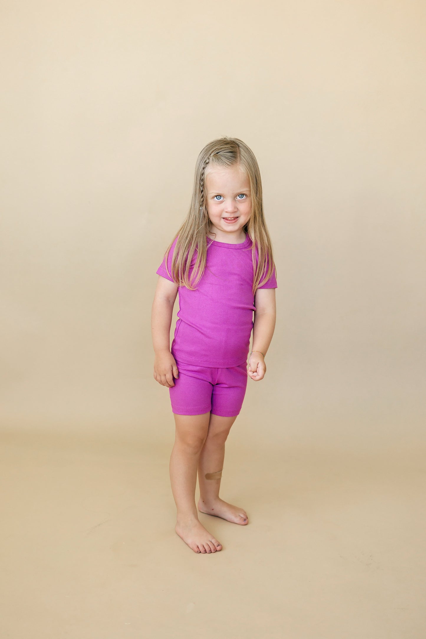 Solid Ribbed Bamboo 2pc Pajamas - more colors