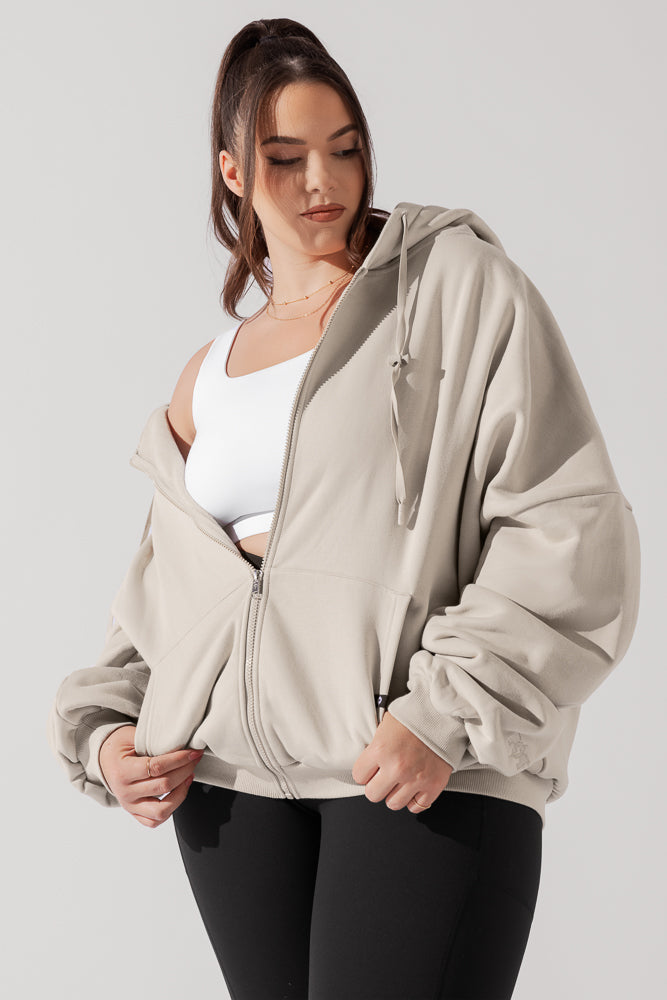 Zip Cloud Hoodie - Seashell