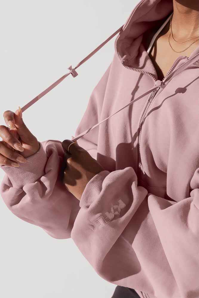 Zip Cloud Hoodie - Blush