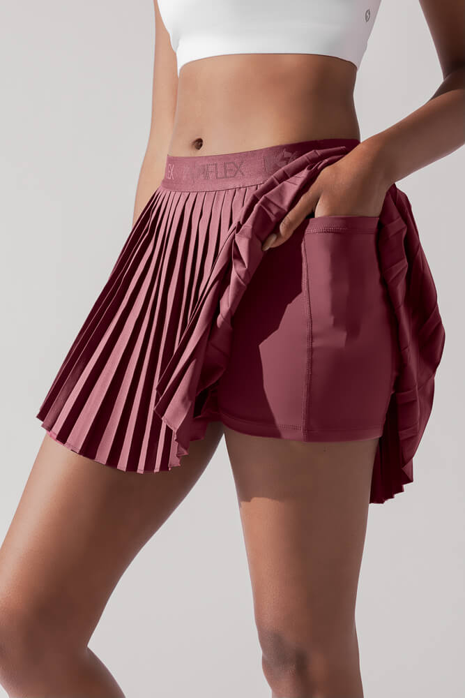 Ace ‘em Pleated Skort - Desert Rose - Mack & Harvie