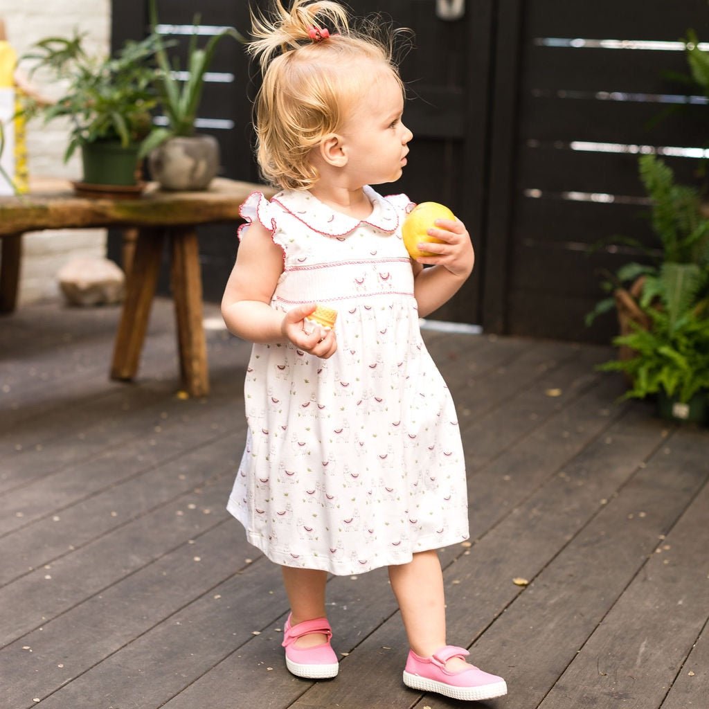 Alex the Alpaca Smocked Dress - Mack & Harvie