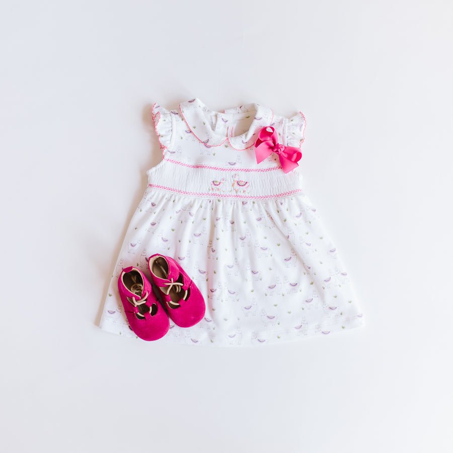 Alex the Alpaca Smocked Dress - Mack & Harvie