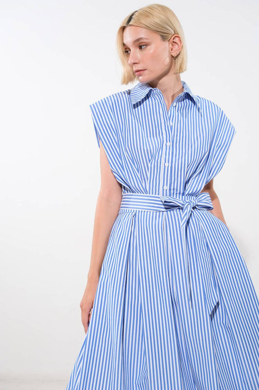 ALONG THE SHORELINE WOVEN MIDI DRESS - Mack & Harvie