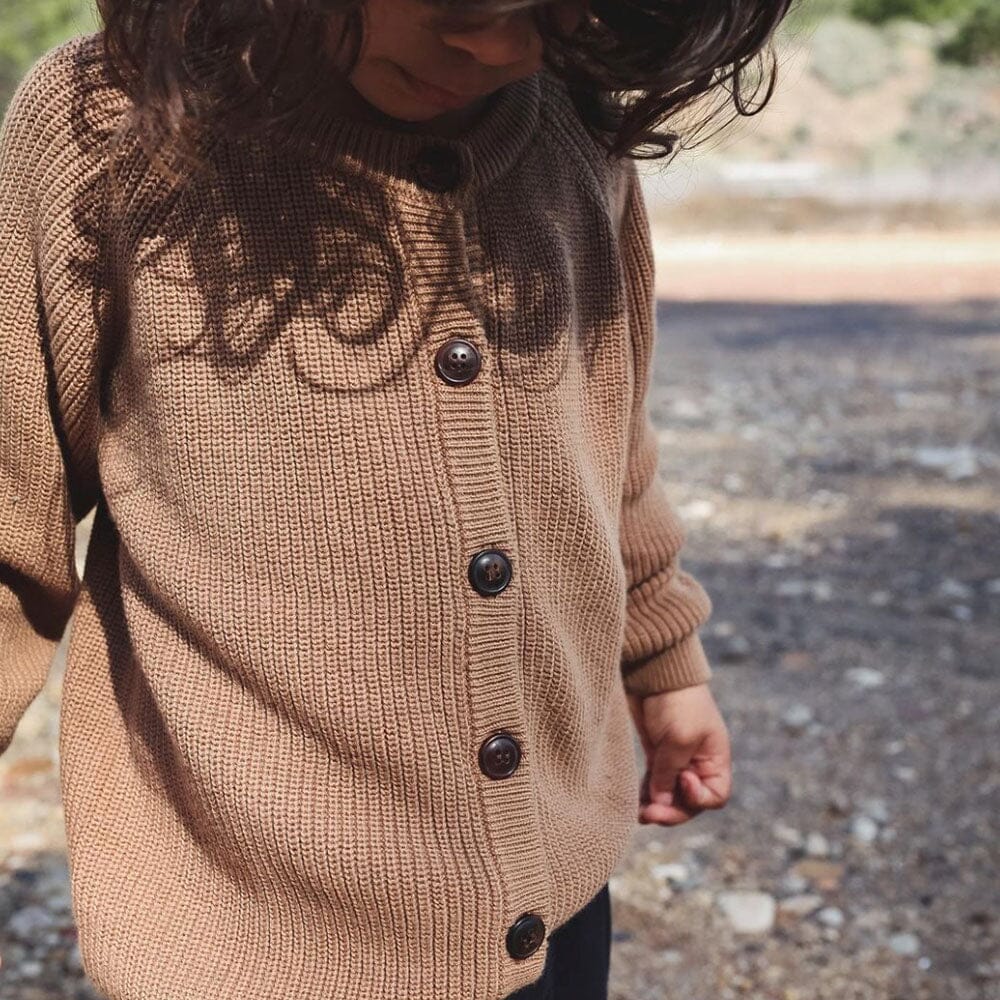 Alpaca Cardigan - Camel Melange - Mack & Harvie