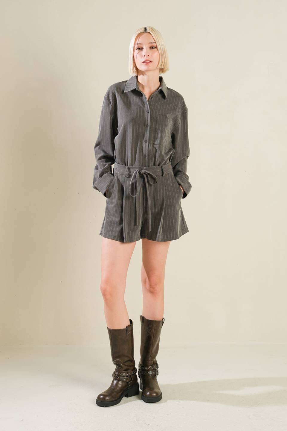 AM I OKAY WITH WOVEN ROMPER - Mack & Harvie